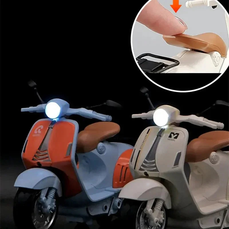 Die-Cast Alloy Motorcycle With Lights And Sounds