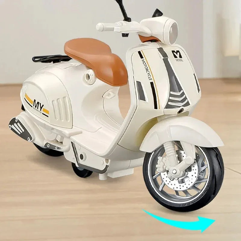 Die-Cast Alloy Motorcycle With Lights And Sounds