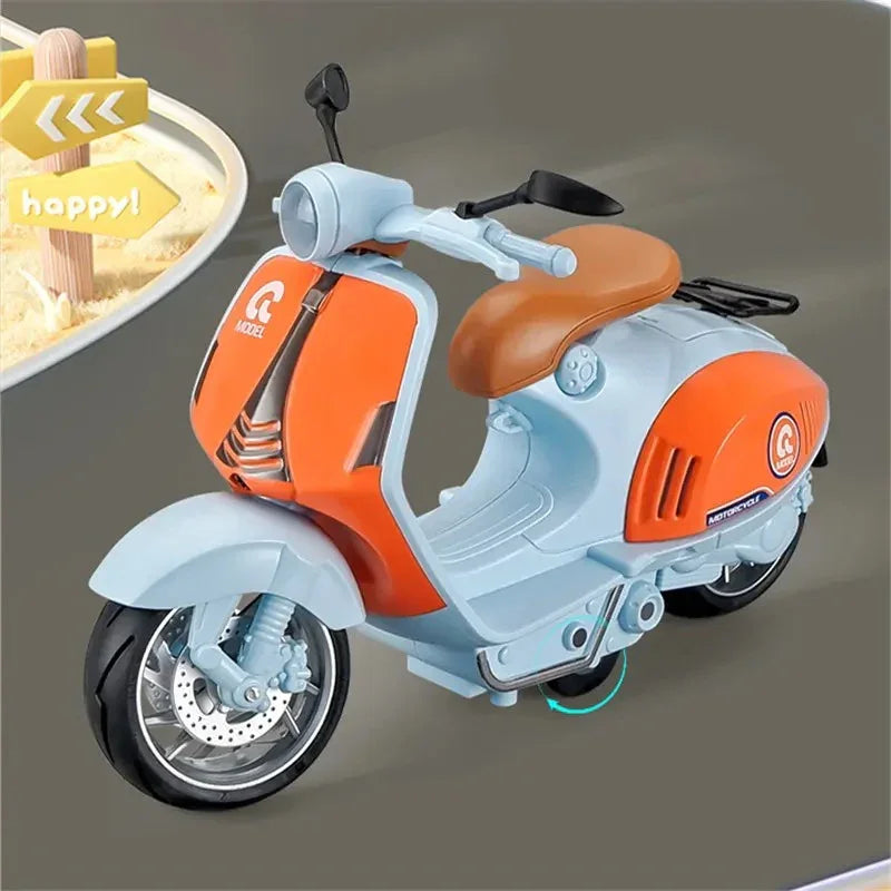 Die-Cast Alloy Motorcycle With Lights And Sounds