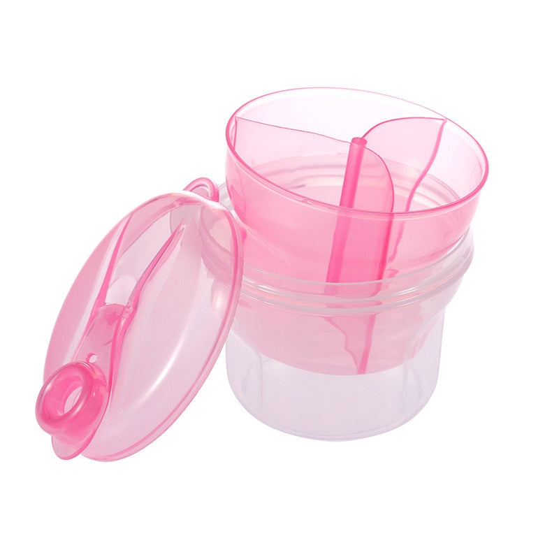 Flip-Top Milk Powder Dispenser – 3 Section Formula Food Storage Container