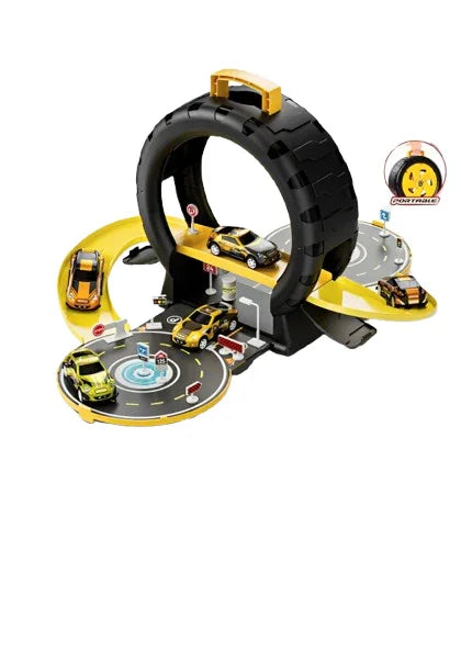 Diecast Parking Track Playset With Handle