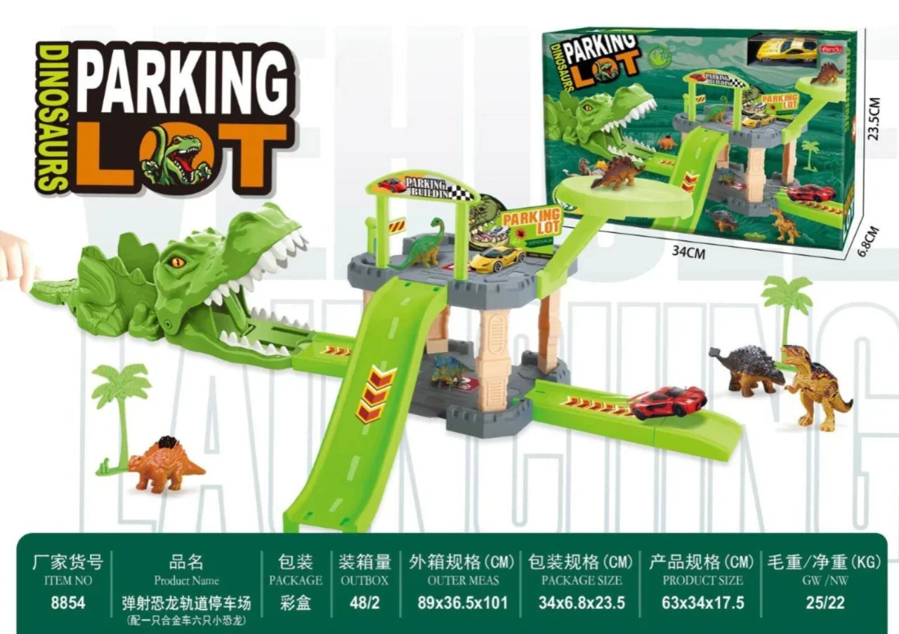 Dinosaur Car Parking Lot Toys For Kids