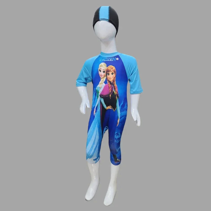 Frozen Swimming Costume With Cap For Girls Price In Pakistan