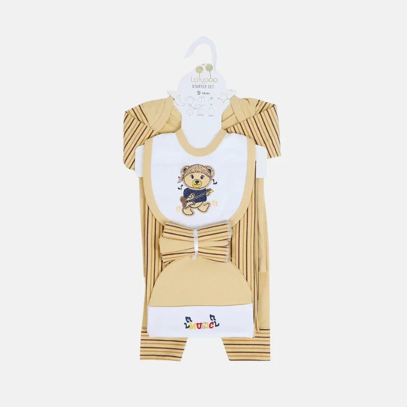 Newborn Baby Starter Gitter Set Pack of 9 - Brown