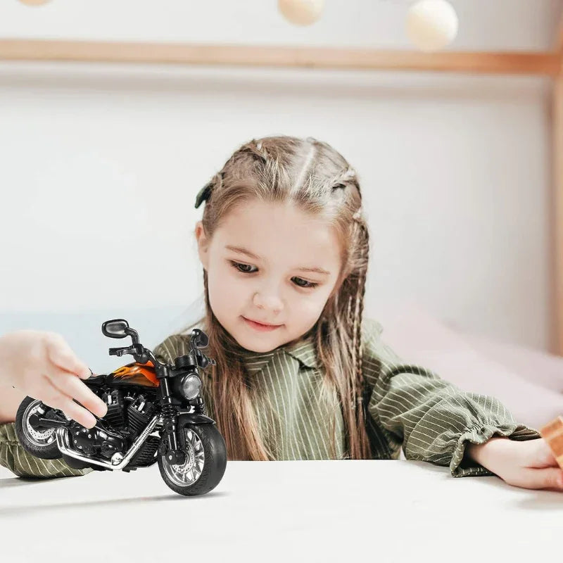 Alloy Plastic Pull Back Die-Cast Bike Toy for Kids