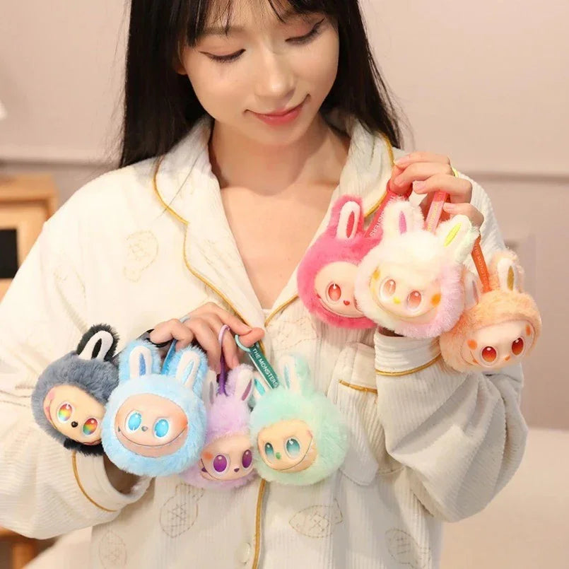 Labubu Kawaii Plush Pillow with 7 Dolls – 2-in-1 Cuddly Toy & Cushion