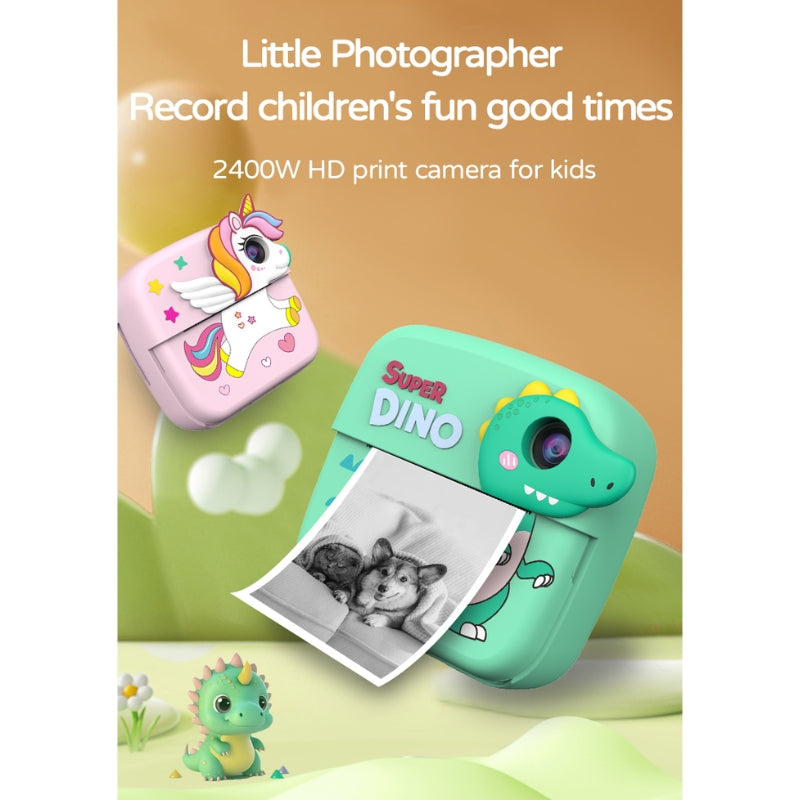 Kids Instant Digital Camera with Dual Camera DSLR Unicorn & Dinosaur Style Camera