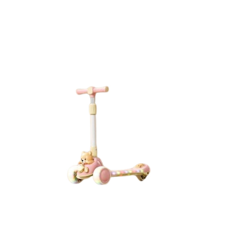 BearGlow Adjustable Height Kids Scooter – Fun Ride With Cute Bear Design