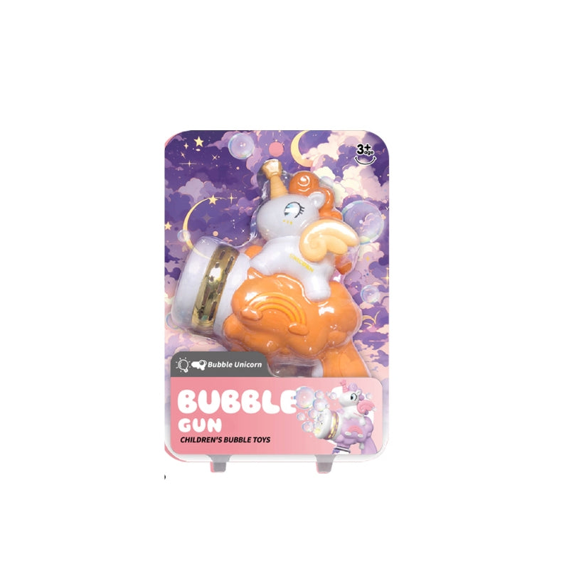 Unicorn Light-Up Bubble Gun for Kids – Magical Handheld Bubble Blaster Toy
