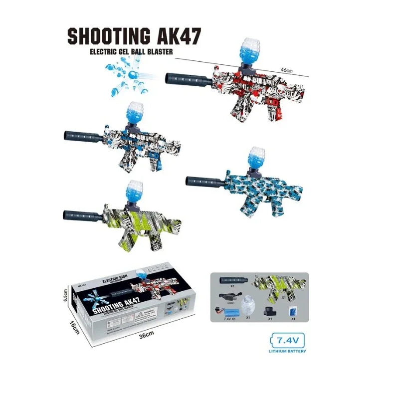 Graffiti Series Fully Automatic Water Bullet Blaster – Rechargeable Electric Gel Gun