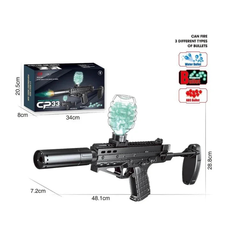 3-in-1 Rechargeable Soft Water Bullet Blaster – High-Powered Toy Gun
