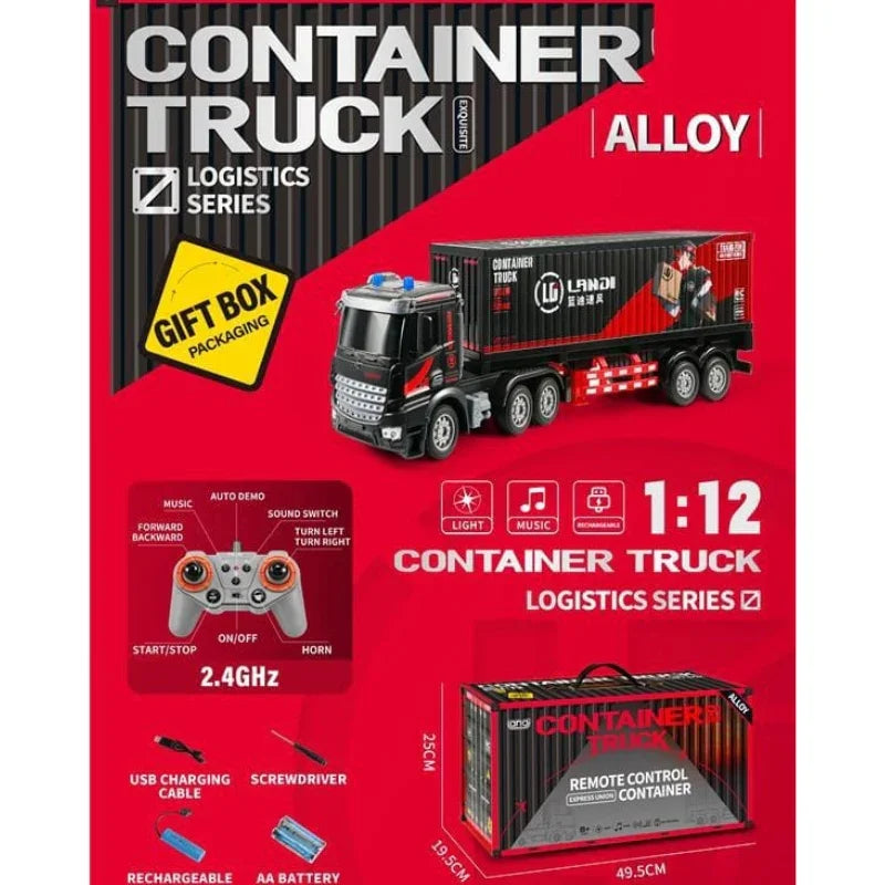 Alloy R/C Container Truck with Light & Music