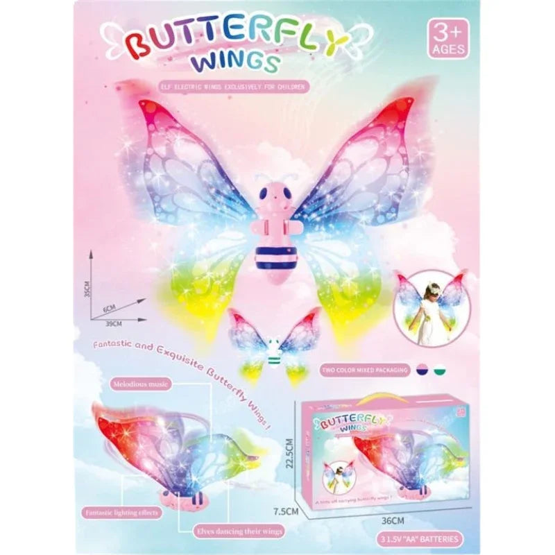 Electric Light-Up Butterfly Wings with Music and Motion