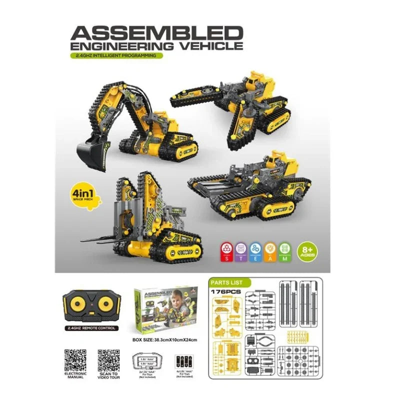 Intelligent Programmable Engineering RC Vehicle STEM Educational DIY Assembly Kit