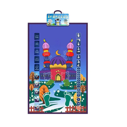 Muslim Children's Prayer Mat Foldable Islamic Learning Mat