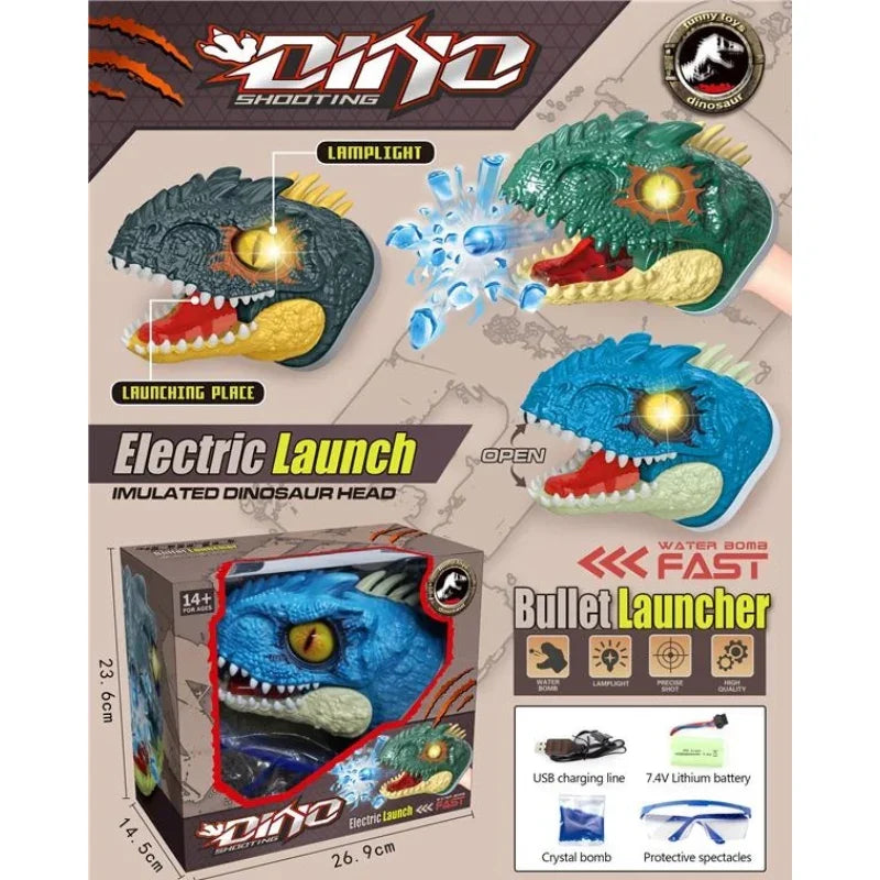 Dinosaur Head Water Bullet Gun – Jurassic-Themed Soft Gel Blaster