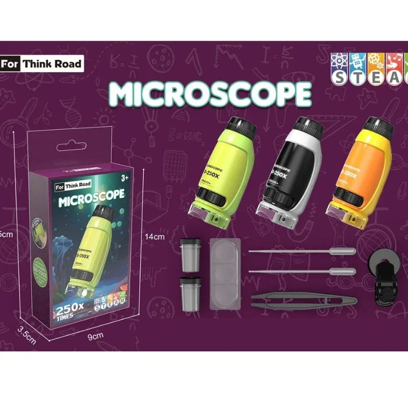 Children's Portable Mini Microscope Tool Scientific Toy for Kid