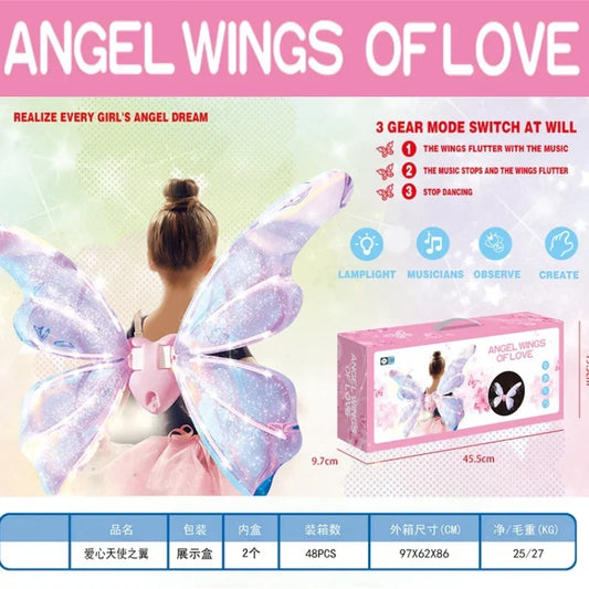 Angel Wings Toy Set – Glowing Heart Wings  for Kids