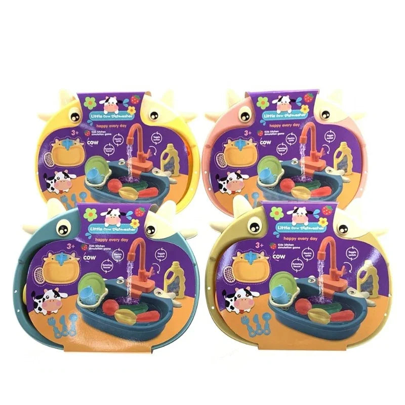 Cow Kitchen Sink Playset for Kids –  Cow Design for Fun