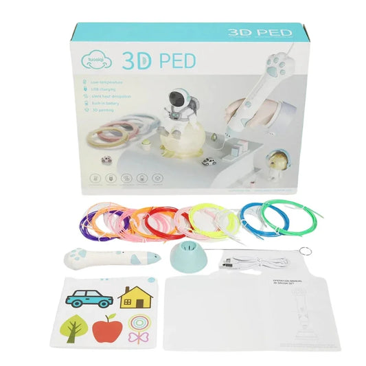 3D Ped,Printing Drawing Pen Set Tracing Sketchbook for Kids