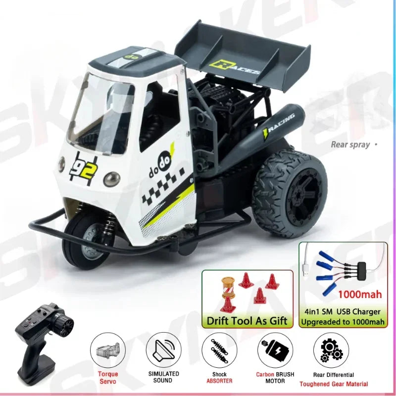 RC Tricycle with Spray Function – High-Speed Action Meets Cool Effects