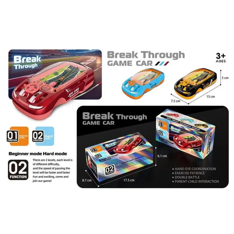 Break Through Race Car Console Game Toy for Kids