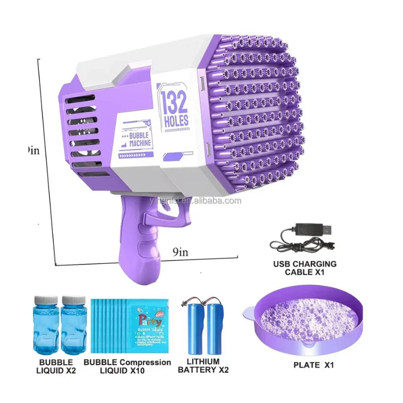Automatic Electric Bubble Gun – Rocket Launcher Style Bubble Machine