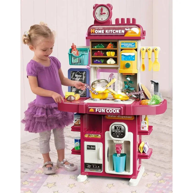 Deluxe Kids Play Kitchen Set – Pretend Cooking Toy