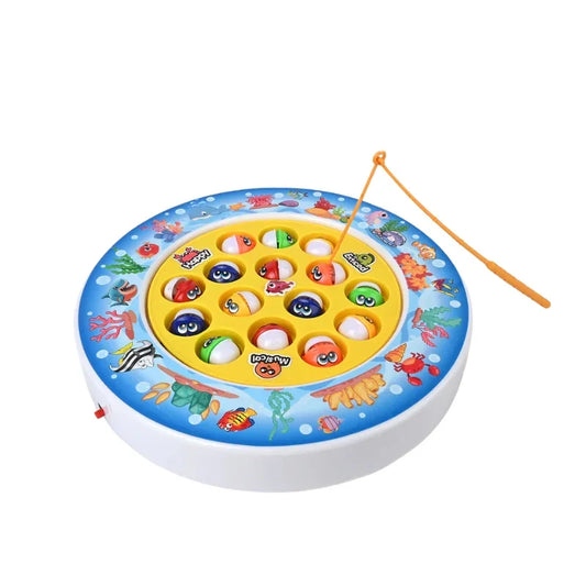 Electric Fun Fishing Game Table for Kids – Rotating Musical Fishing Pond