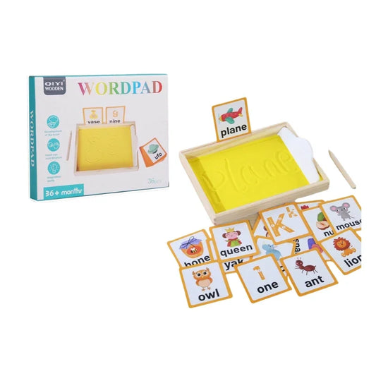 Montessori Wooden Sand Tray for Kids – Sensory Writing Practice Board