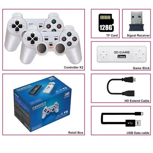 Wireless Classic Game Console – Plug & Play PS1 Style TV Console Dual Controller System