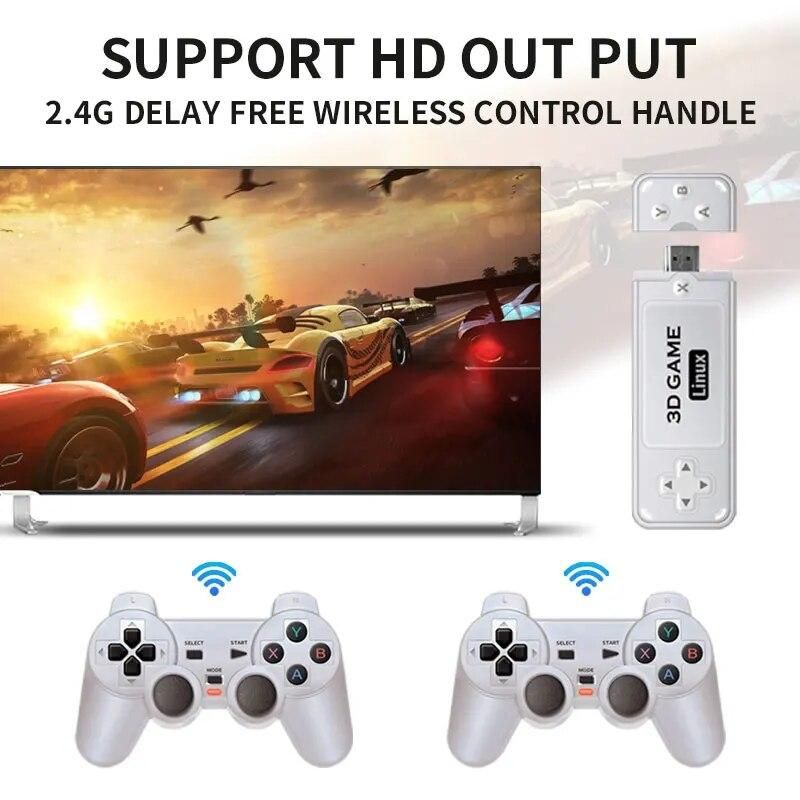 Wireless Classic Game Console – Plug & Play PS1 Style TV Console Dual Controller System