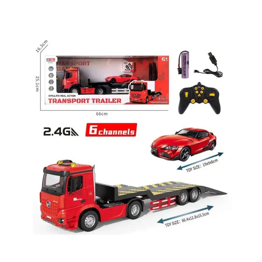 Rechargeable RC Truck – Heavy-Duty Transport Vehicle with Remote Control