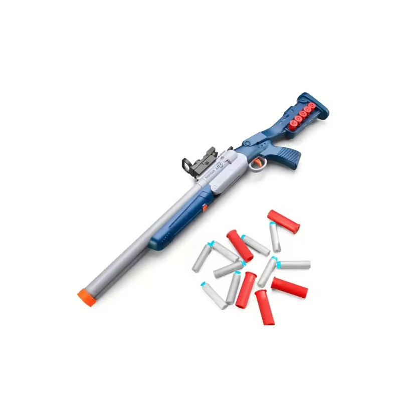 Double Barrel EVA Soft Bullet Gun – Realistic Shell Ejection Blaster