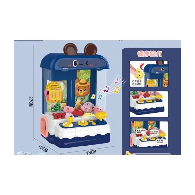 Mini Bear Claw Machine Arcade Game – Light-Up Toy Grabber