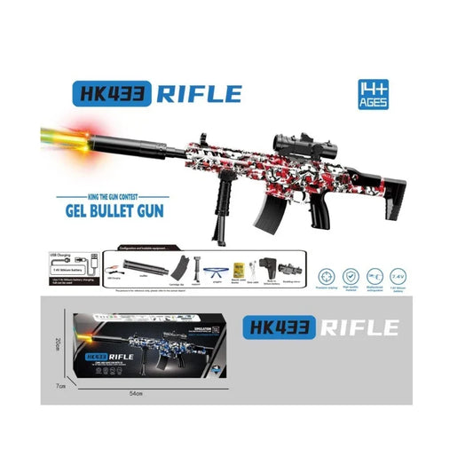 HK433 Graffiti Electric Water Bullet Rifle – Rechargeable Gel Blaster