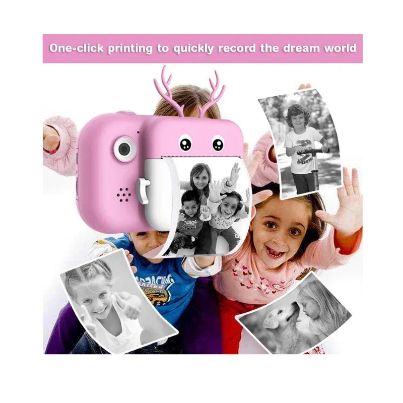 Dual-Lens Instant Camera for Kids – 2.4-Inch Screen Rechargeable Digital Camera