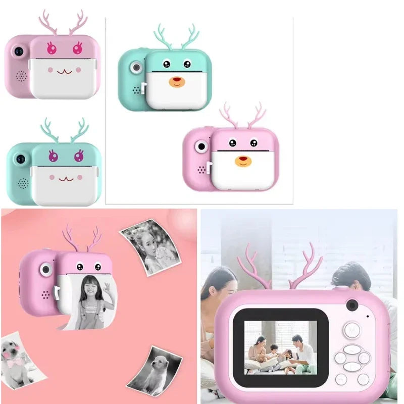 Dual-Lens Instant Camera for Kids – 2.4-Inch Screen Rechargeable Digital Camera
