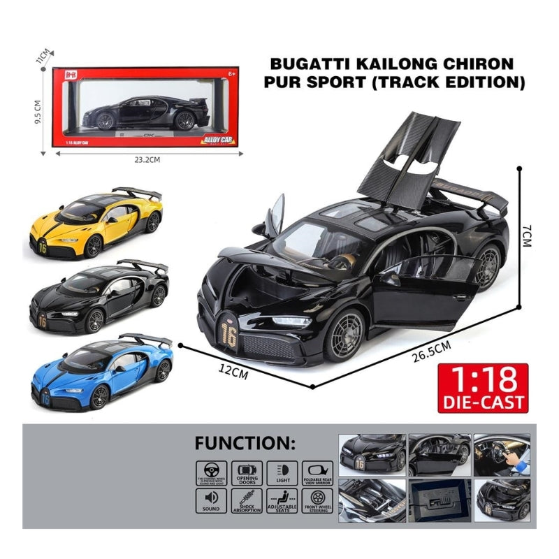 Bugatti Chiron 1:18 Scale – Track Edition Luxury Model Toy Car