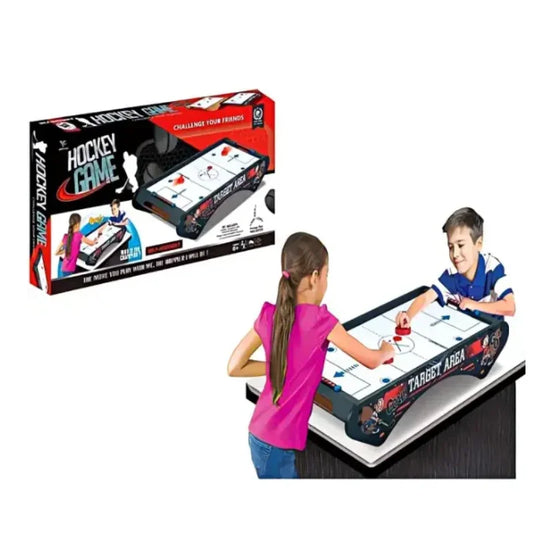 Classic Wood Air Hockey Traditional Wooden Game Set
