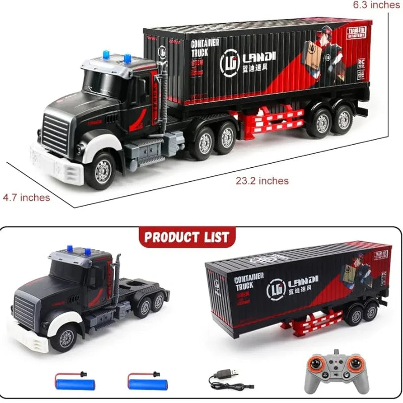 Alloy R/C Container Truck with Light & Music