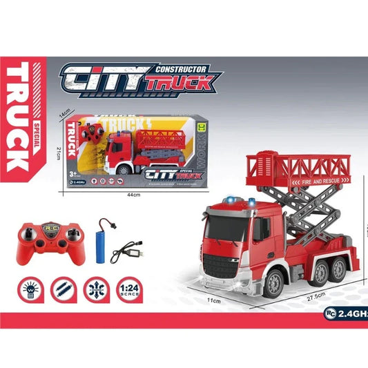 Remote Control Fire Rescue Truck  Fire Engine with Flashing Lights