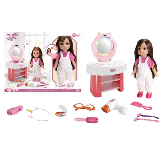 Fashionable Girl Dressing Table Playset – Pretend Beauty Vanity