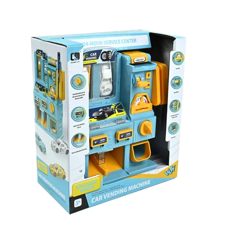 Car Vending Machine Playset – Mini Alloy Cars Toy Dispenser