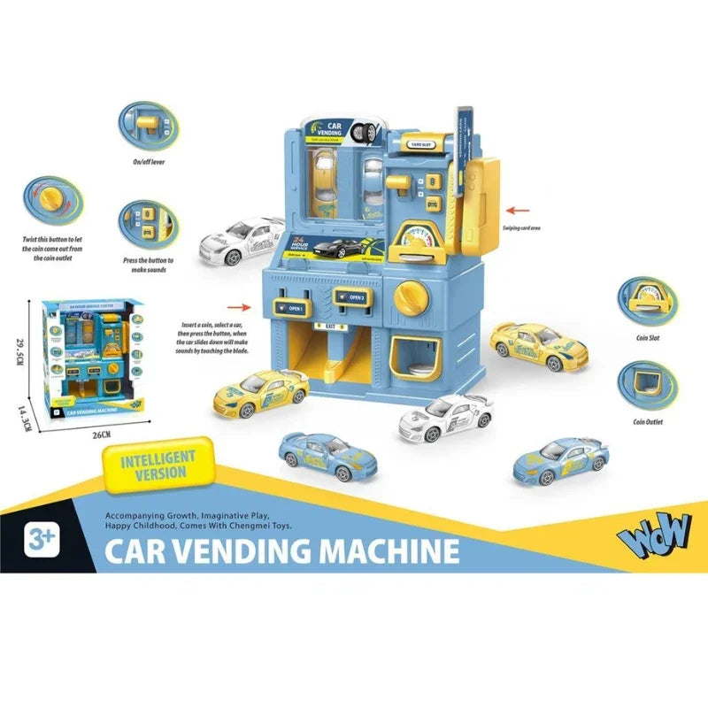 Car Vending Machine Playset – Mini Alloy Cars Toy Dispenser