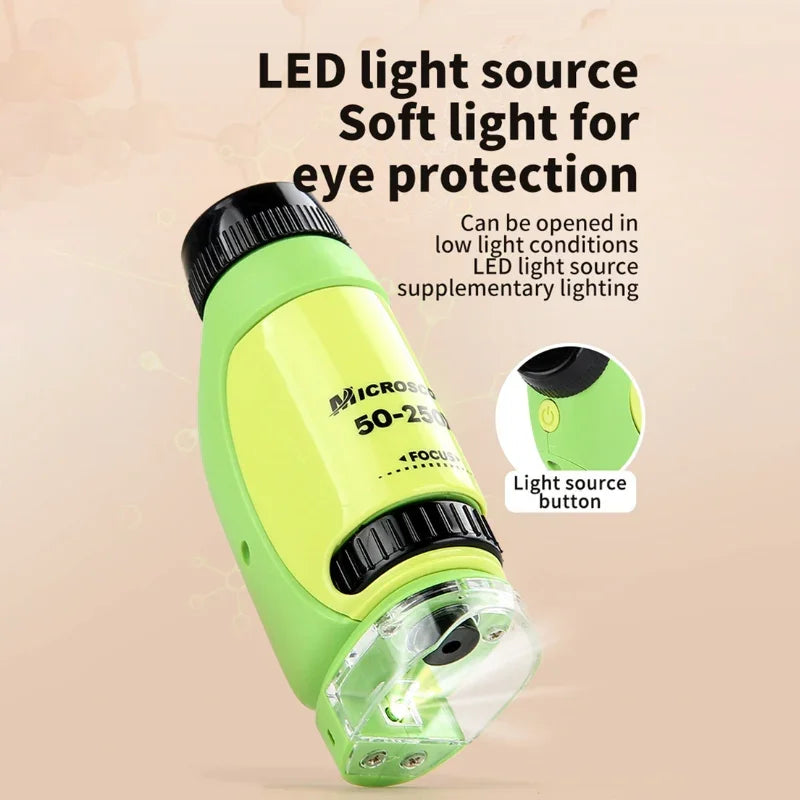 Children's Portable Mini Microscope Tool Scientific Toy for Kid
