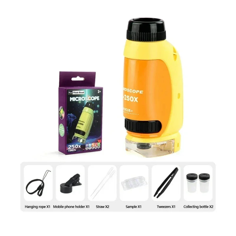Children's Portable Mini Microscope Tool Scientific Toy for Kid