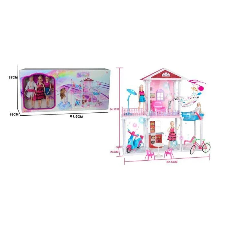 Fashion Assembly Doll Villa Playset – DIY Multi-Room Dollhouse