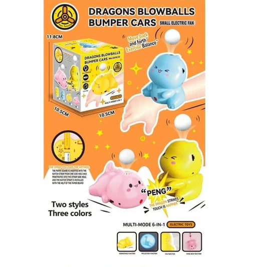 Cute Dragon Projection Pullback Toy – Light-Up Blowing Ball Vehicle