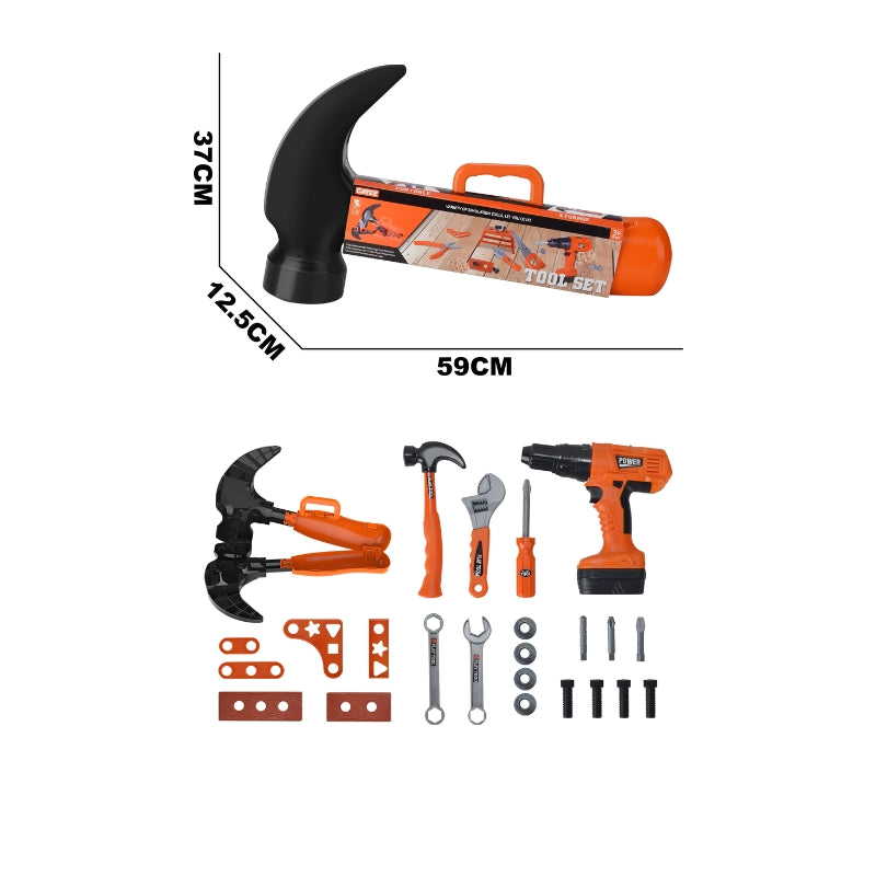 Electric Drill Tool Playset for Kids – Realistic DIY Construction Kit
